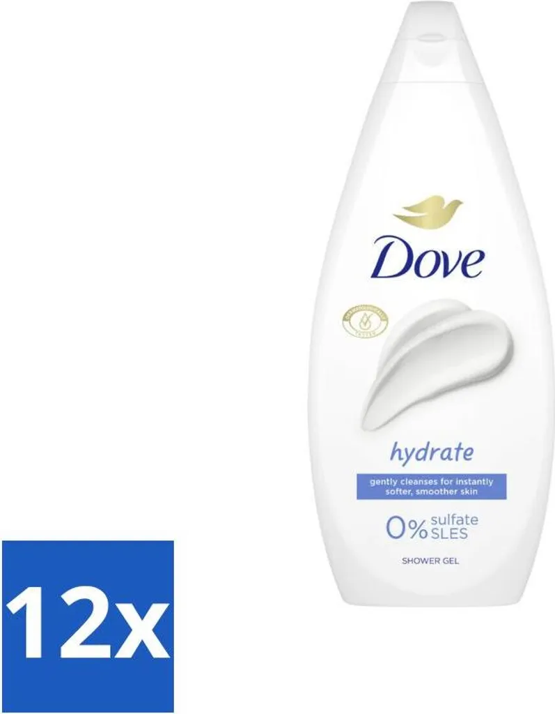 Crema Doccia Dove 720ml Stock 12 Pezzi - Offerta Risparmio Famiglia