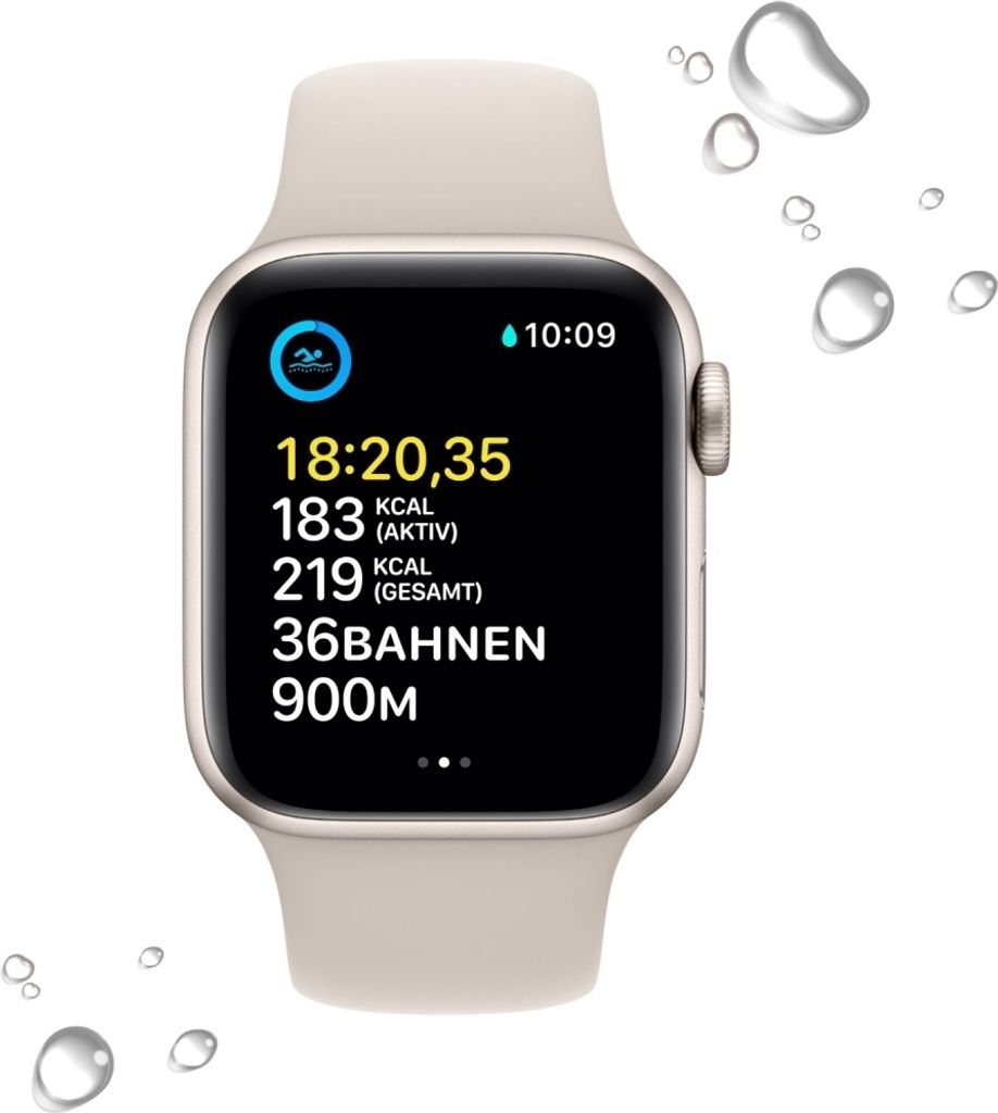 Apple Watch SE 2022 Sportarmband M/L 40 mm Aluminium GPS Produktbild 4