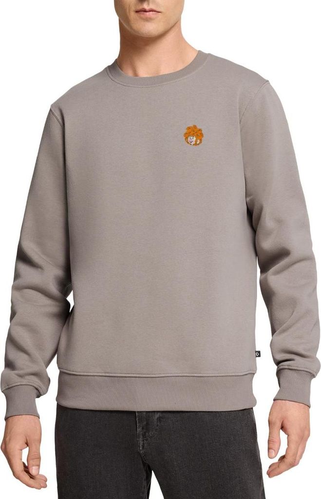 Spreadshirt Pumuckl Stickdesign Herren Premium Pullover, 3XL, Taupe