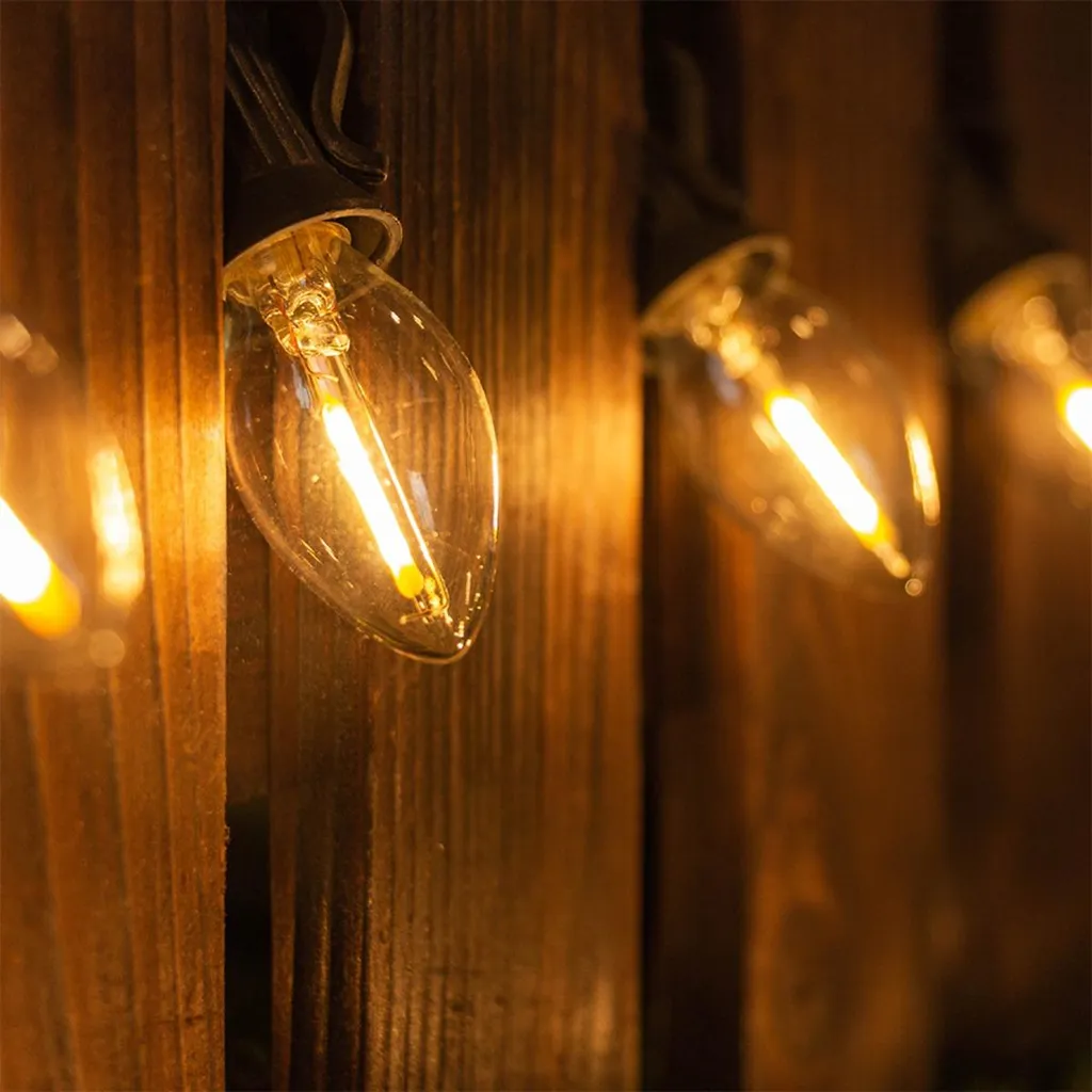 Dalugo Catena luminosa con timer a batteria, 3 m, 30 LED, decorazione esterna, IP65, impermeabile, timer 6 ore