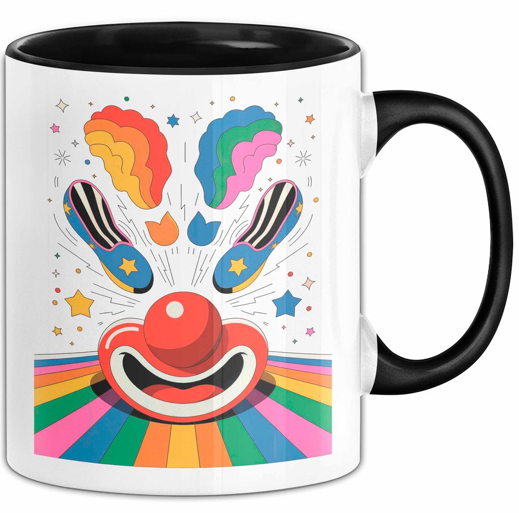 Clown Tasse Geschenk Lustige Geschenkidee Spruch Für Zirkus Humor Liebhaber (Schwarz)