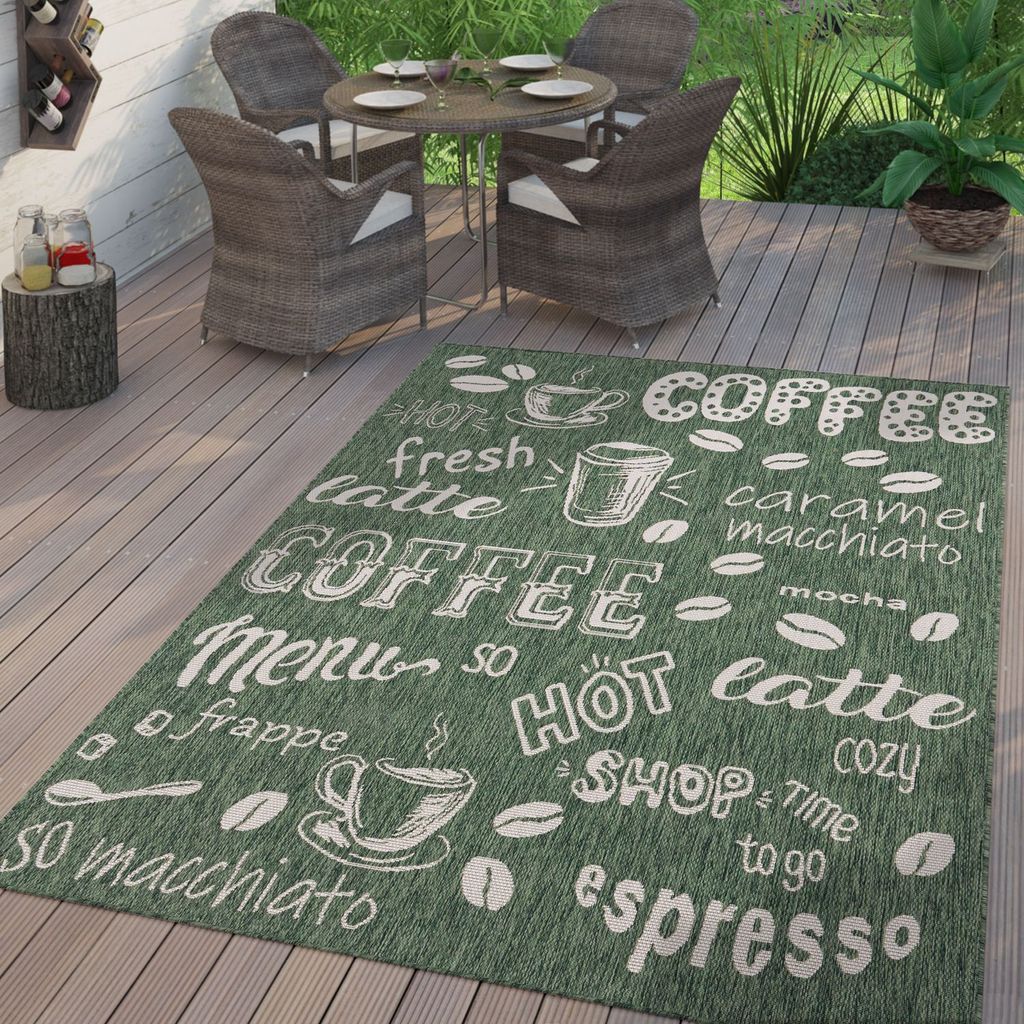 TT Home In-& Outdoorteppich Wetterfest Terrasse Küche Modernes Design Schrift City Größe 80x150 cm