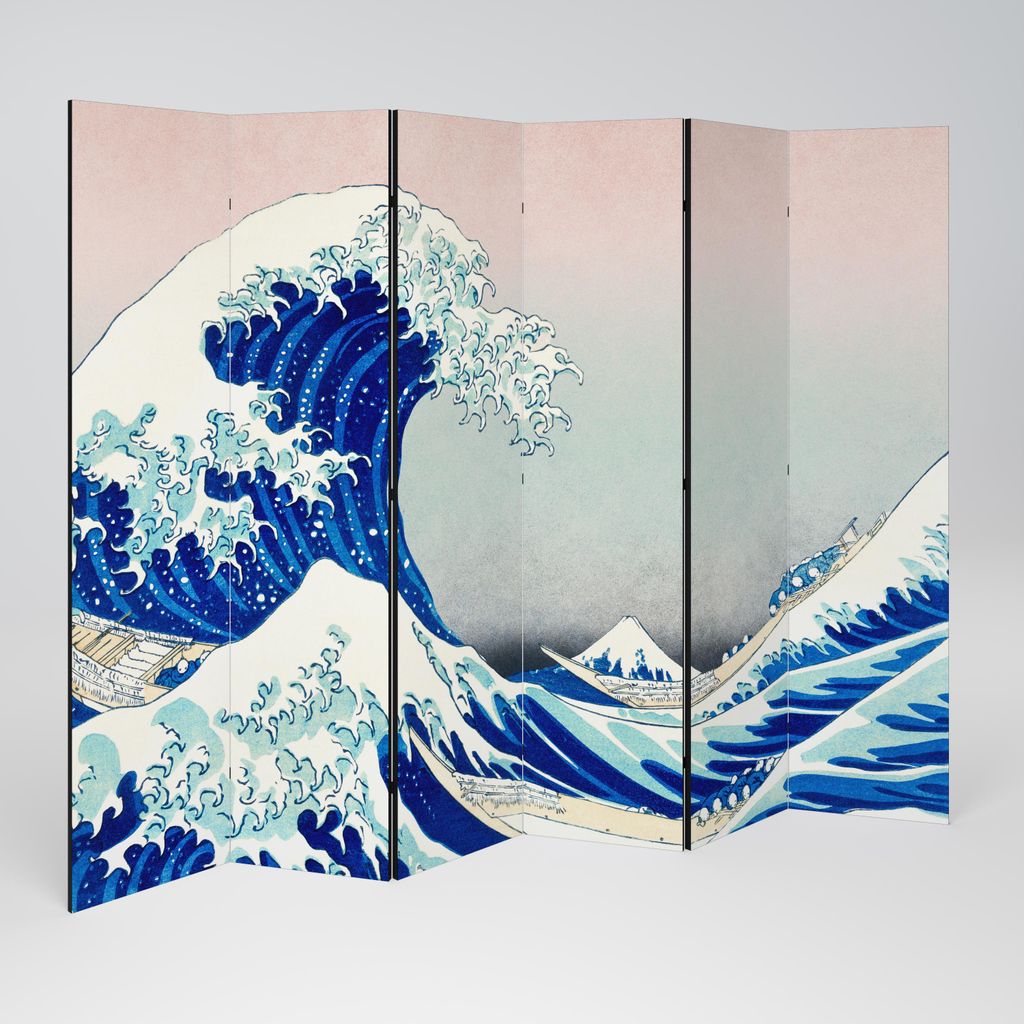 SpaceRebels Paravent Raumteiler - 6-teilig Raumtrenner, Druck 2-Seite - Raumtrenner - Trennwand Wohnung - Room Divider - Spanische Wand Deko Modern...