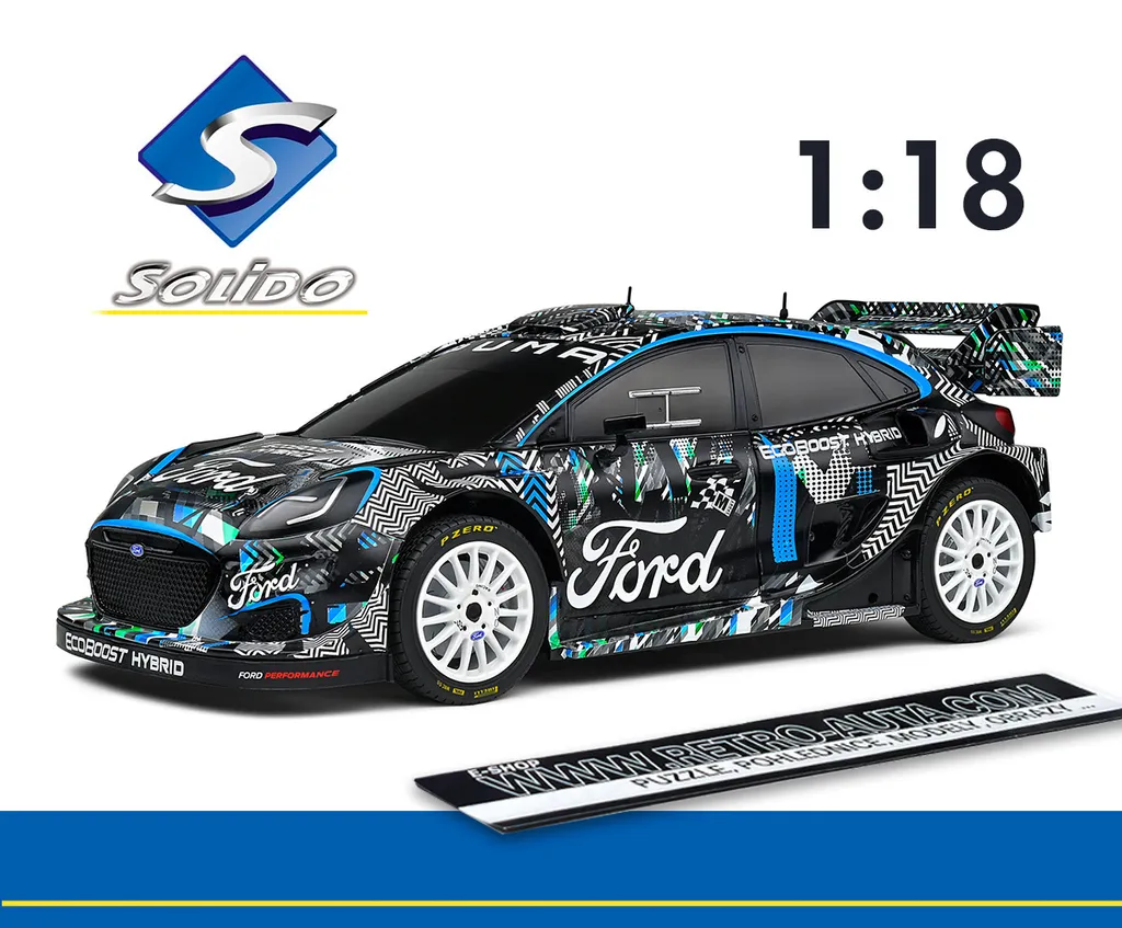 Modèle Réduit Ford Puma Rally1 Hybrid 1:18 pour Collectionneur de Rallye