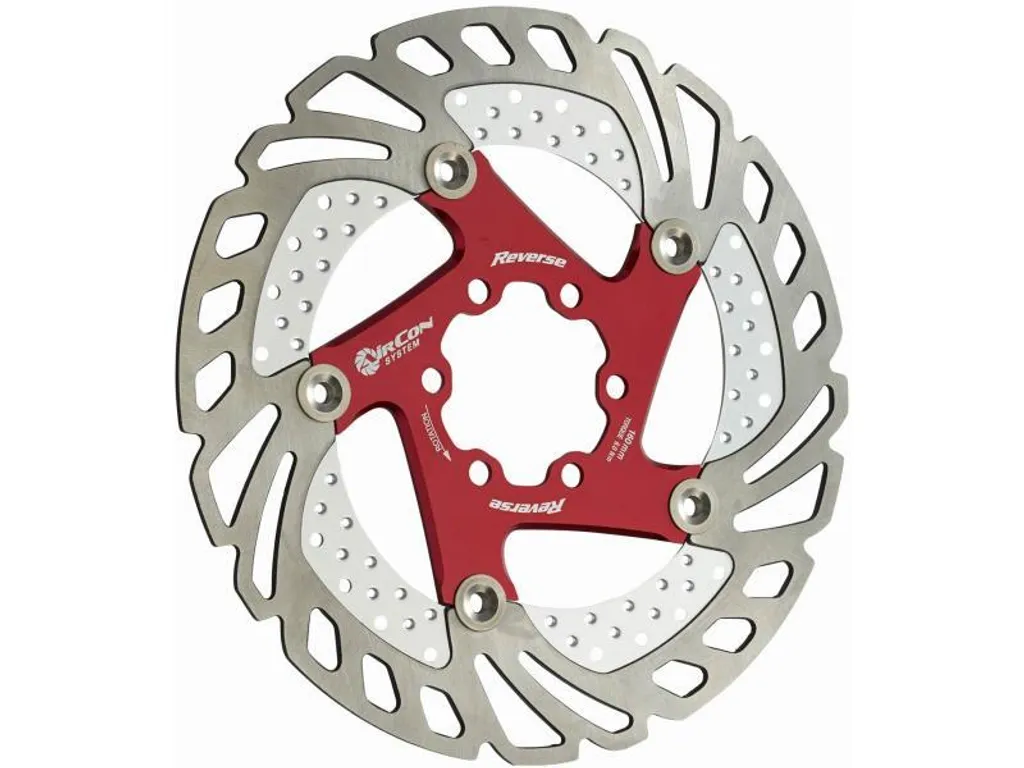 Disque de frein Reverse AirCon 160 mm 6 trous rouge modèle 01897 VTT