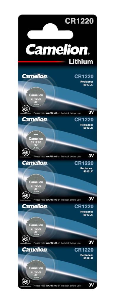 Camelion CR1220 Lithium 3V - 5 Batterien Produktbild 