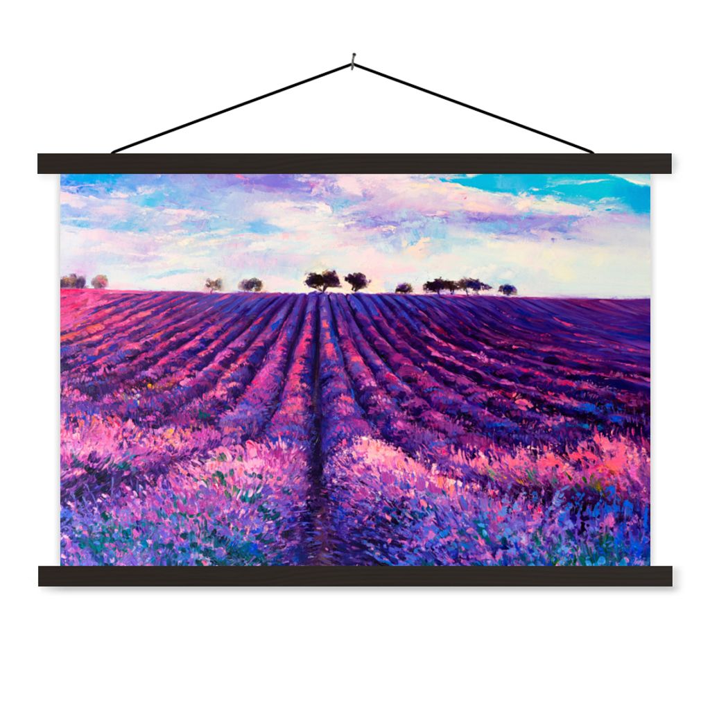 MuchoWow® Textilposter Ölfarbe - Malerei - Blumen 60x40 cm Produktbild 