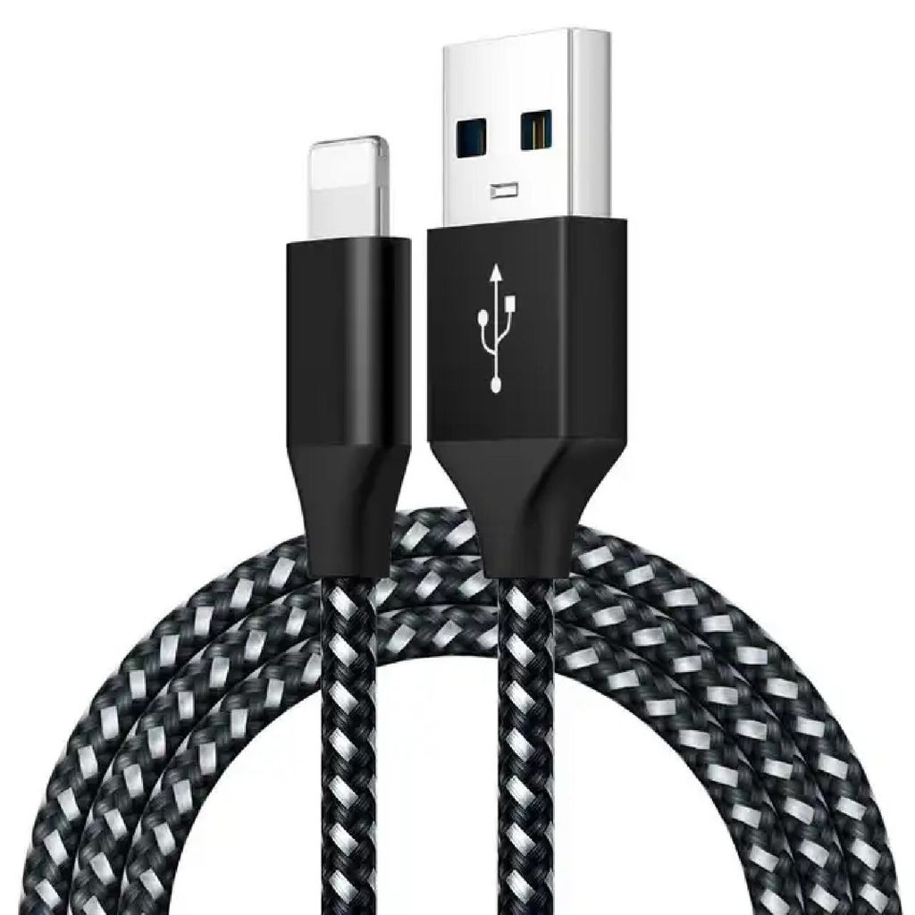 3 meter Nylon Schnell Ladekabel Datenkabel für iPhone iPad Produktbild 