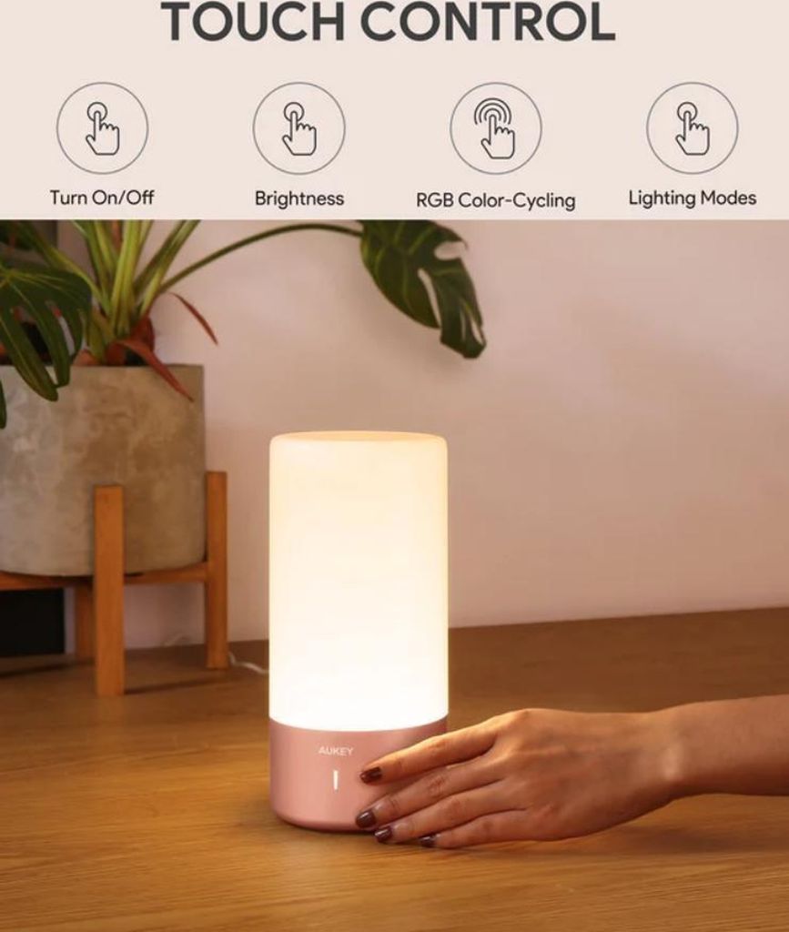 AUKEY LT-T6, LED nočná lampa, stolová lampa s dotykovým Obrázok produktu 2