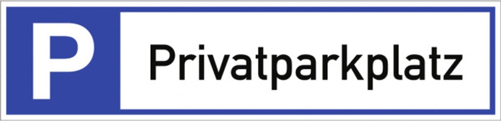 Dreifke Schild Parkplatzreservierer Privatparkplatz, Alu, 460x110 mm