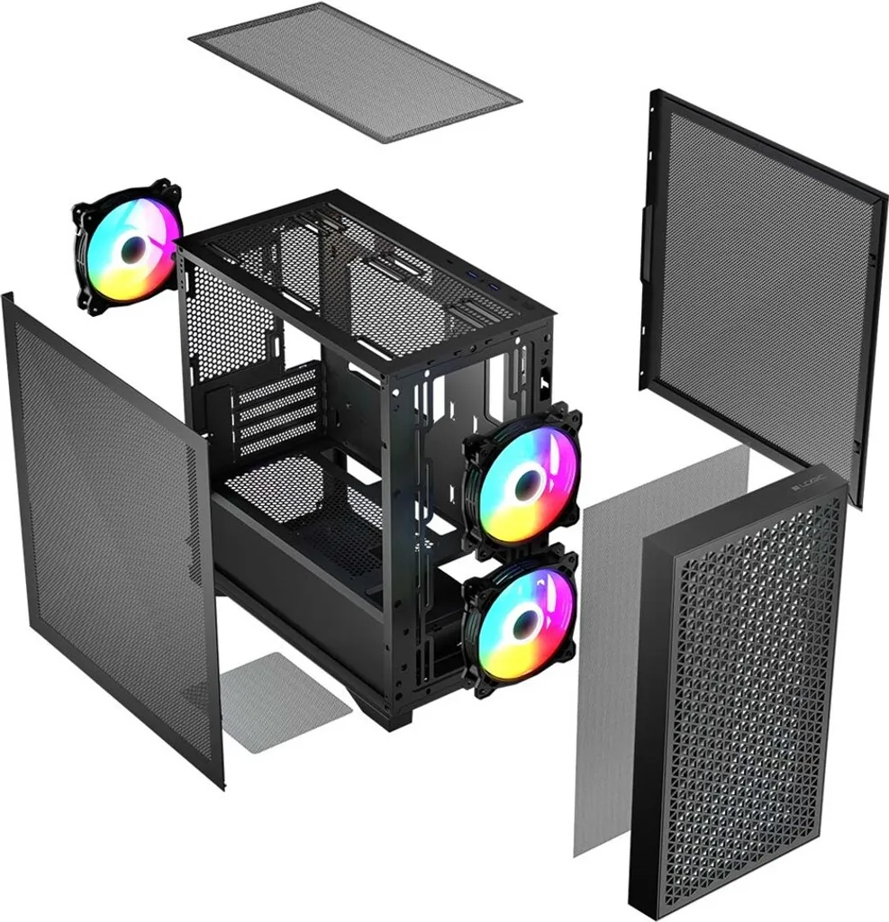 Boîtier PC Mini Tour Logic Concept Dart Pro noir pour configuration Micro-ATX - 4