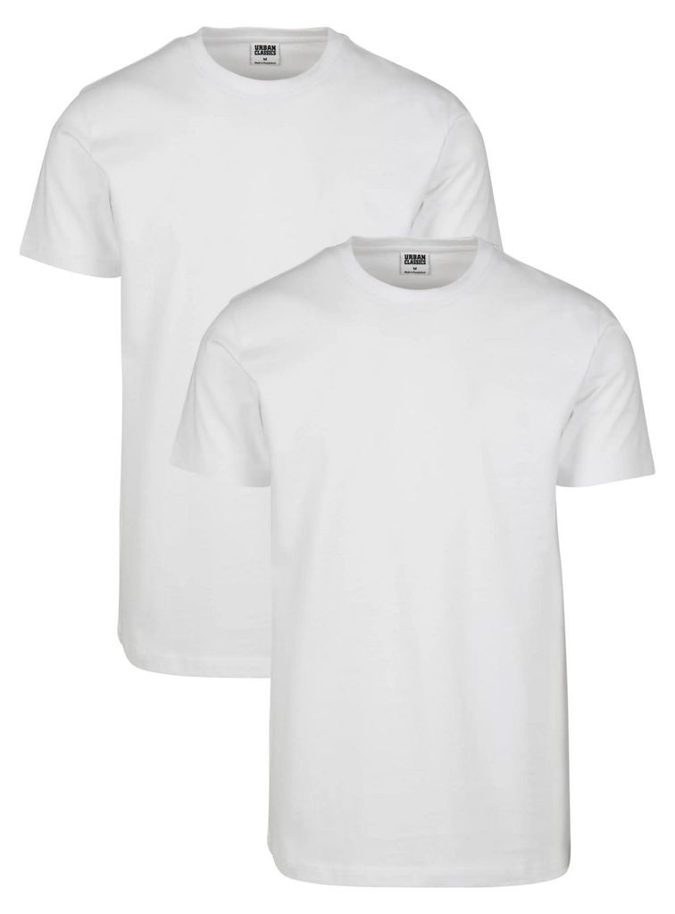 Urban Classics - "Basic" T-Shirt für Herren(2er-Pack) TN832 (L) (Weiß)