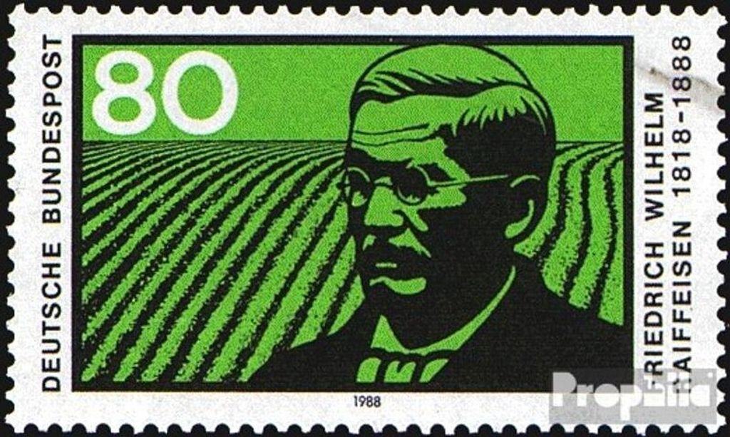 Briefmarken BRD (BR.Deutschland) 1988 Mi 1358 (kompl.Ausg.) FDC 100.Todestag von Raiffeisen