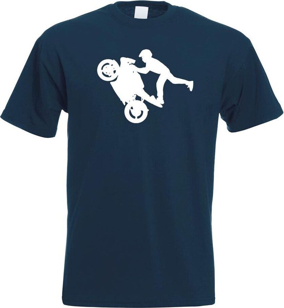 Kiwistar - T-Shirt - Navy - Motorradfahrer - Rennmaschine Herren Funshirt Bedruckt Design Sprüche Spruch Motive - mit Motiv Bedruckt - Funshirt De...