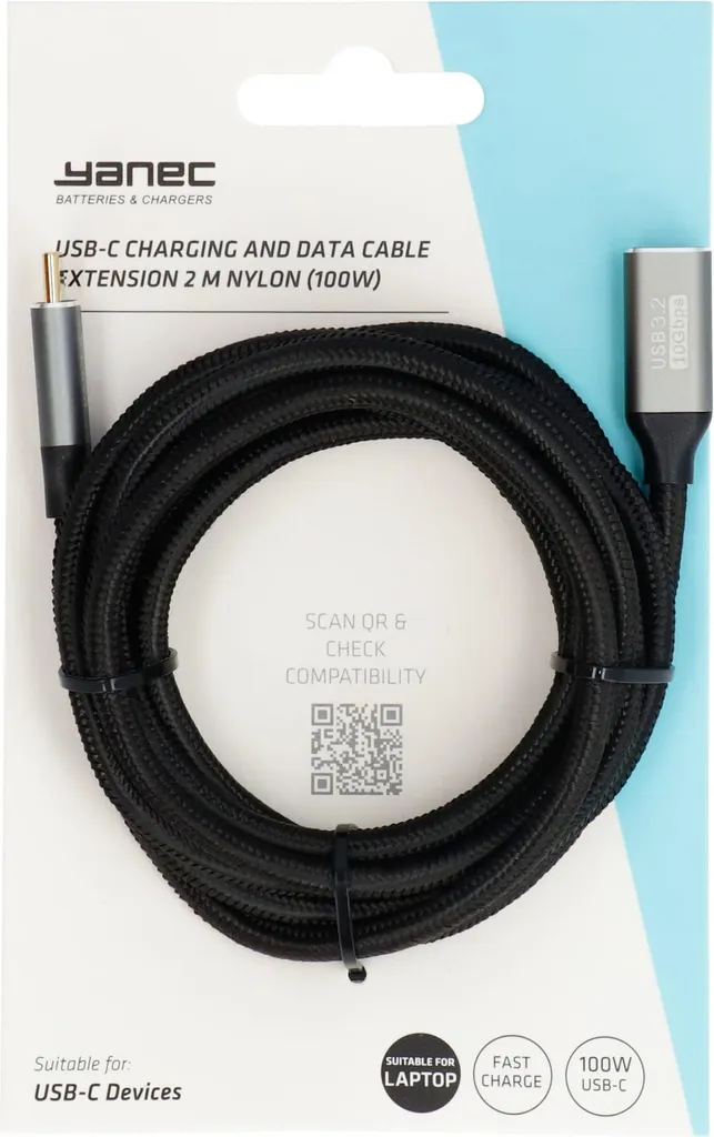 Câble trop court ? Rallonge USB-C 2m nylon 100W pour charge et données