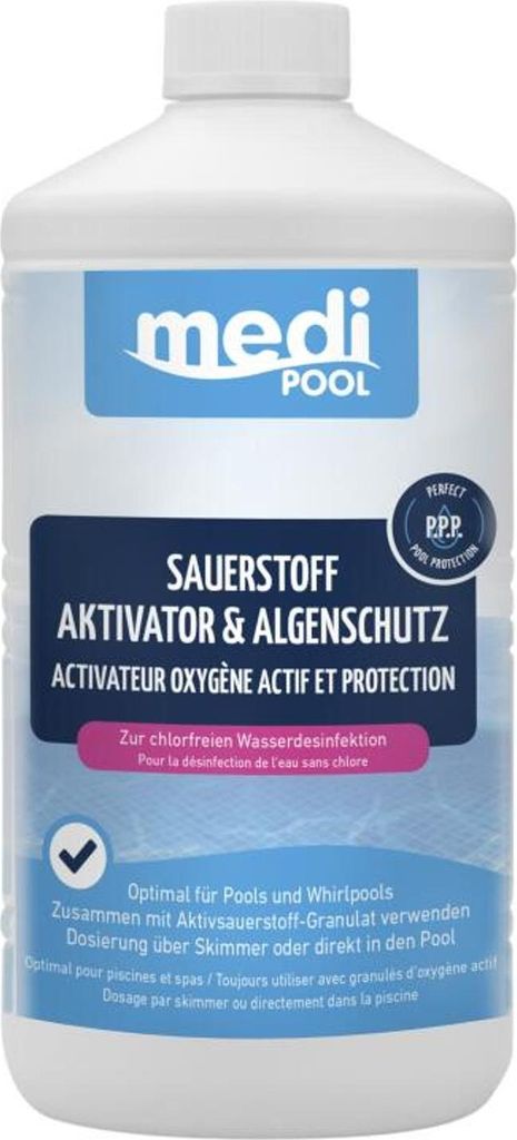 6x 1L MediPool Sauerstoff Aktivator + Algenschutz für Produktbild 