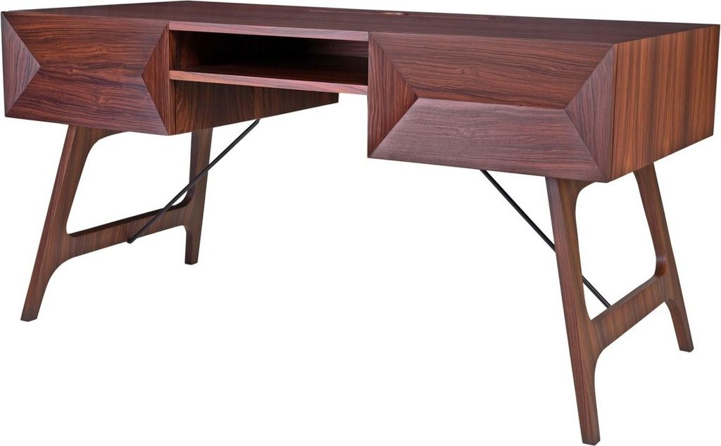 Casa Padrino Luxus Rosenholz Schreibtisch mit 2 Schubladen Produktbild 