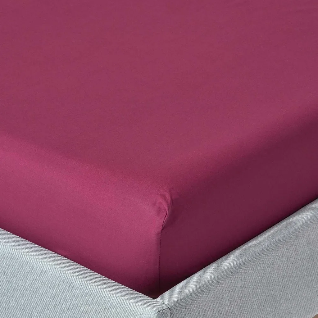 Guida al Riposo: Lenzuolo Angoli Homescapes Bordeaux 150x200 200 TC