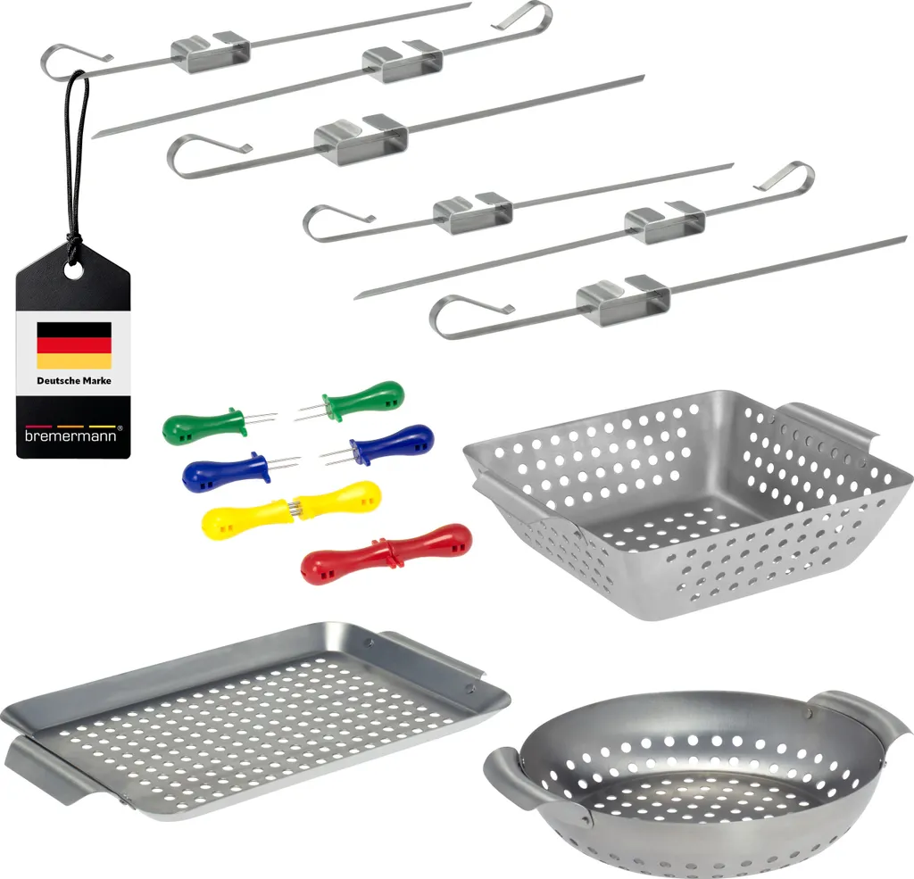 Top Set Griglia Verdure bremermann 13pz Inox | Accessori Barbecue Elite