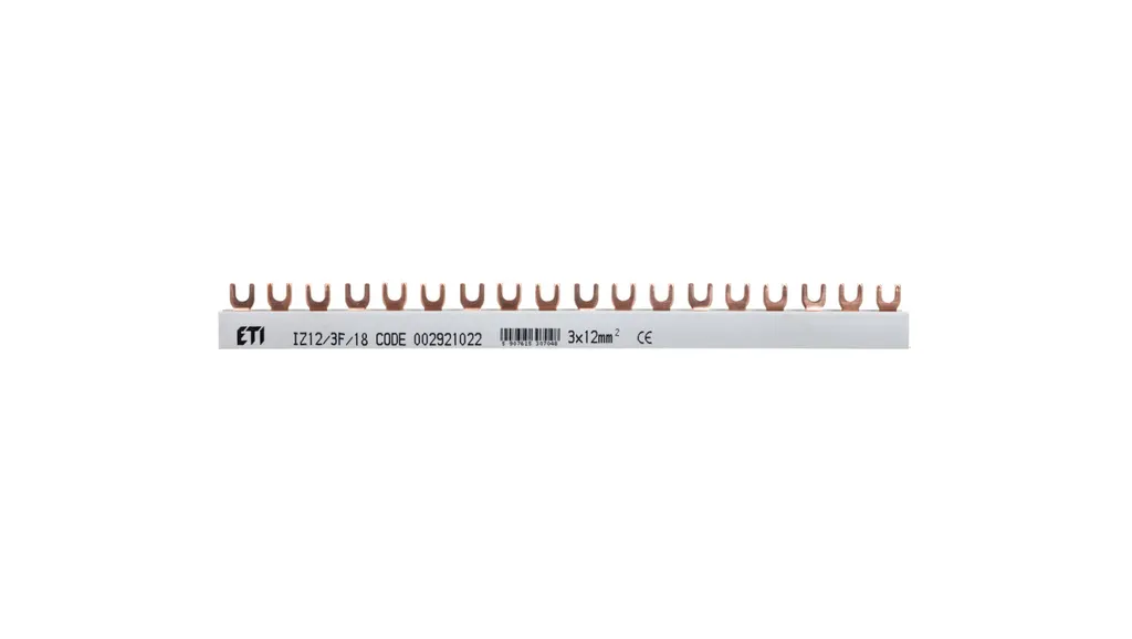 Barre de fourche 3P 80A 12mm2 IZ12/3F/18 002921022 Peigne Triphasé