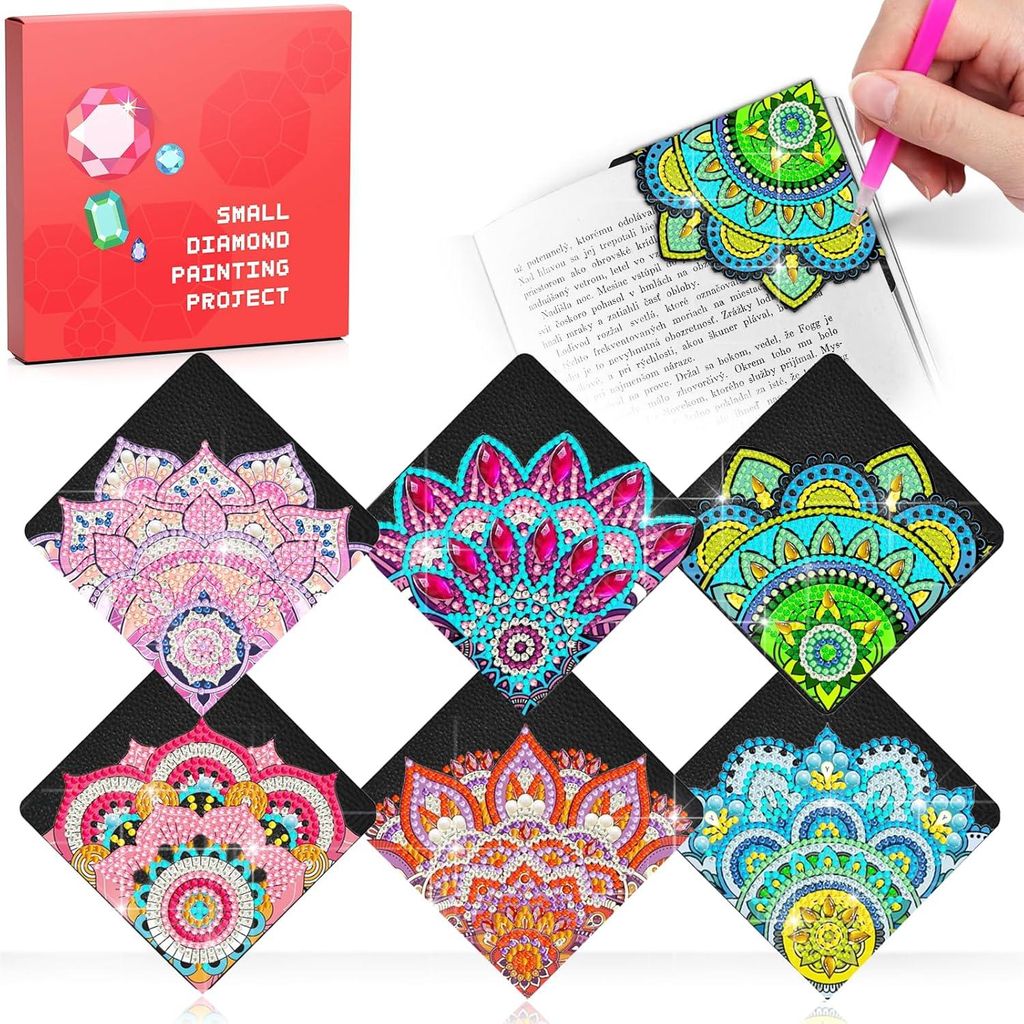 16 PC Diamond Painting Lesezeichen DIY Erwachsene Set Geschenkideen Mädchen 6-14 Jahre Bastelset Teenager Basteln Mädchen 7 8 9 10 11 12 Jahre Ge...