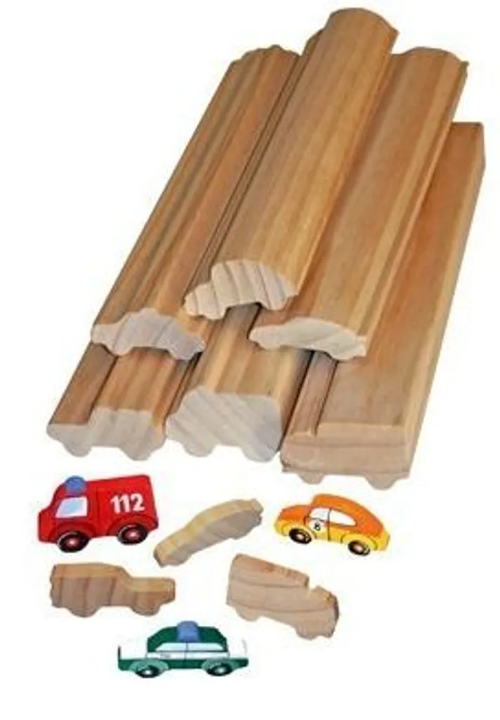Baguettes en Bois Profilé pour Véhicules Jouets Sunnysue 6 Pièces