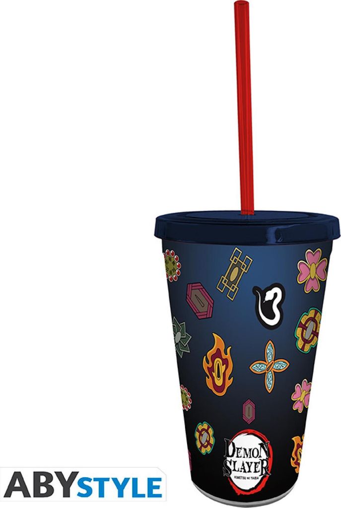DEMON SLAYER - Tumbler with straw - 470ml - Pillars