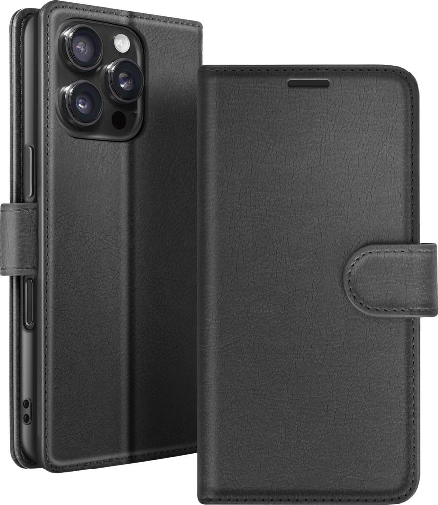 Zanaé, Portemonnaie Etui iPhone 16 Pro Max Ständer Magnetlasche, Schwarz