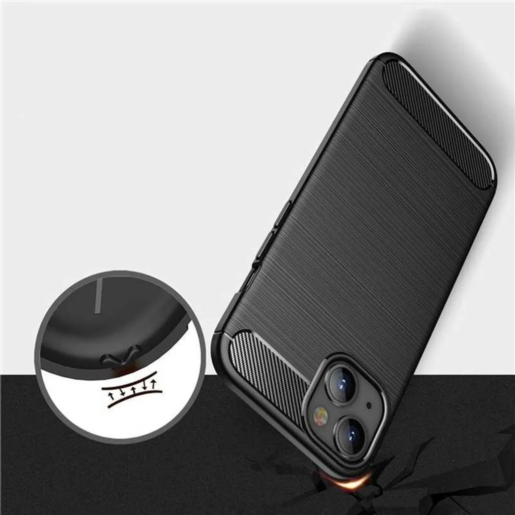 Coque iPhone 14 Plus SPACECASE Carbon Noir - Anti-Choc et Ultra Légère - 5