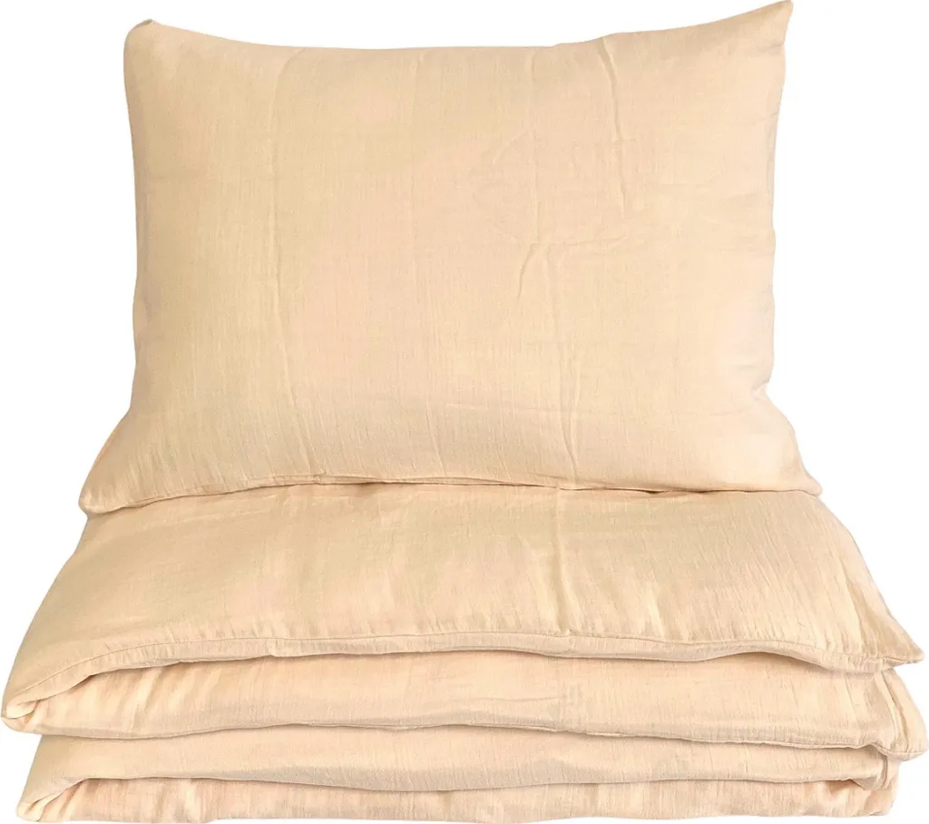 Parure de lit bébé Prem MUSLIN PREMIUM CREAM en mousseline 100x135cm