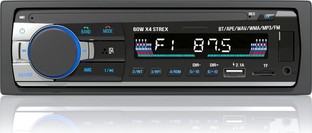 Strex Autoradio mit Bluetooth für alle Fahrzeuge - USB, AUX Produktbild 