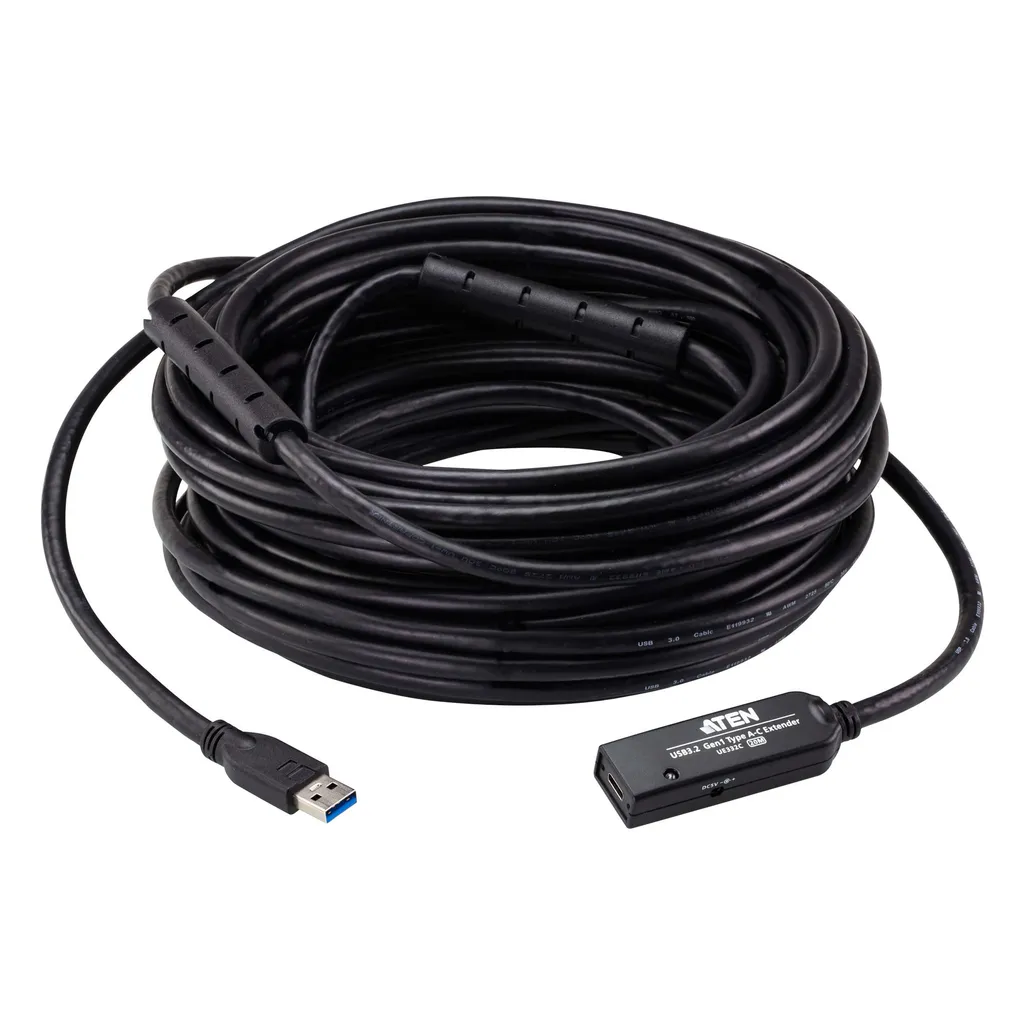 Câble extension USB 3.2 Gen1 ATEN 20m avec signal actif USB-A vers USB-C