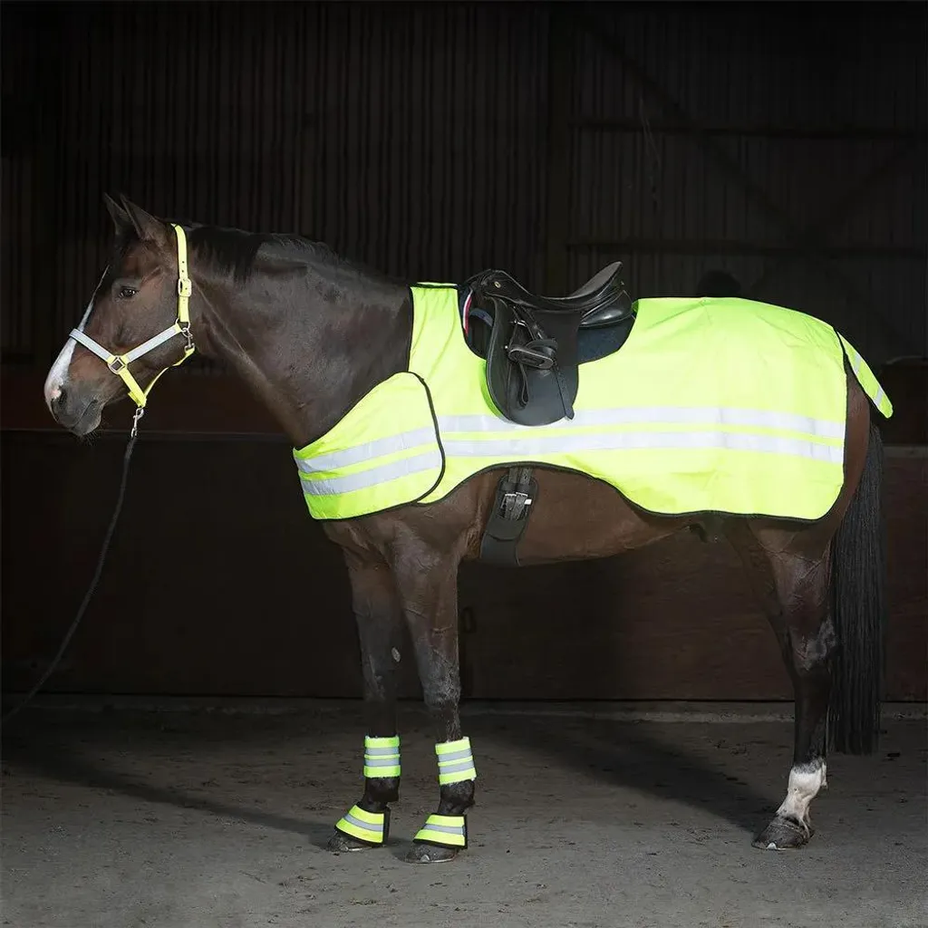 Harry's Horse Tappeto Riflettente Cavallo Giallo XL | Alta Visibilità