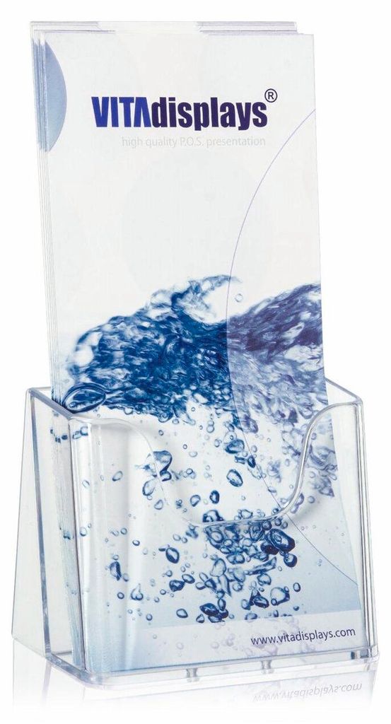 Transparenter Tisch-Prospekthalter NE Serie für 1/3 A4 Produktbild 