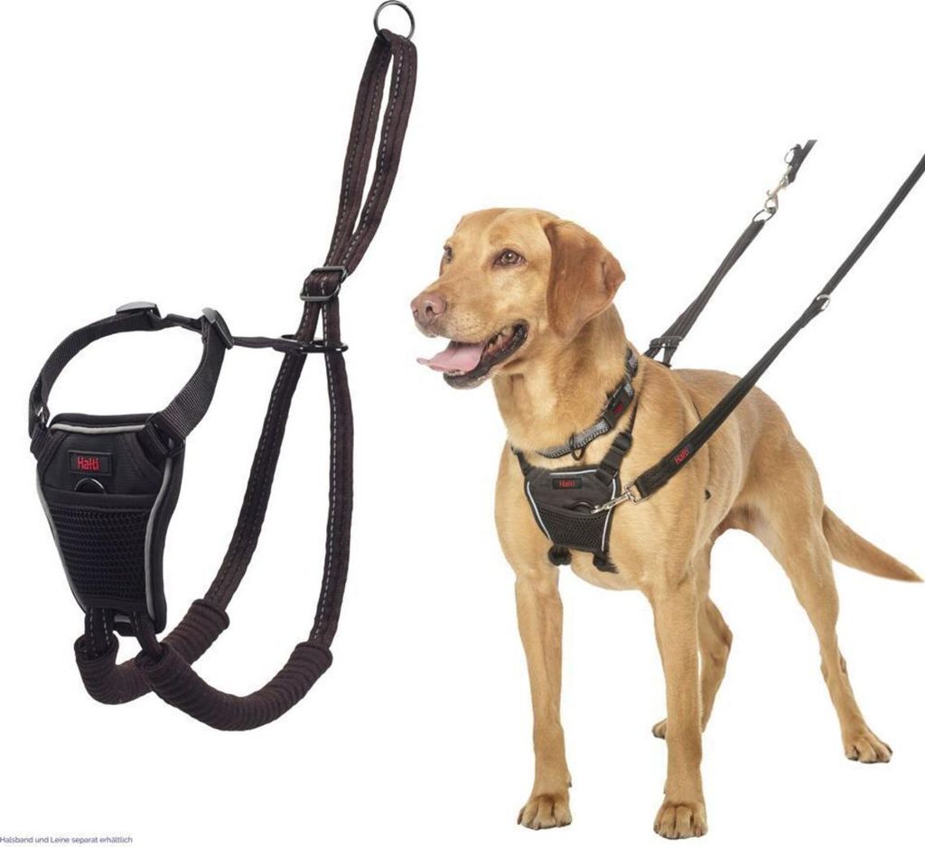 Halti Anti-Zug-Geschirr No Pull Harness schwarz, Größe: L