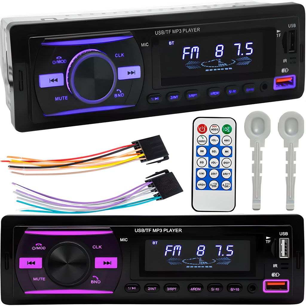 NK Autoradio mit Bluetooth 4.0-1 DIN - 4x40W, AUX-Funktion, MP3 Player und  Dual-USB-Anschluss, FM-Stereosound, Freisprecheinrichtung, Fernbedienung,  Ladefunktion, LCD-Display, iOS & Android: : Elektronik & Foto