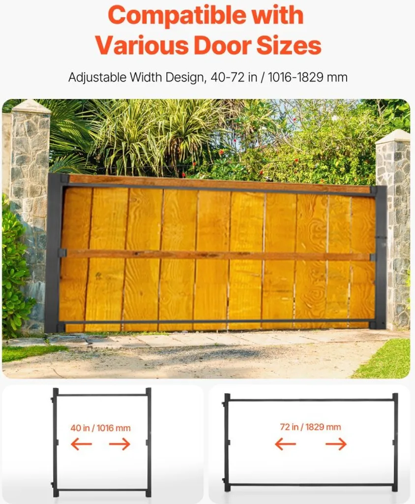 Kit de montage pour porte large, cadre adaptable de 1016 à 1829 mm - 5