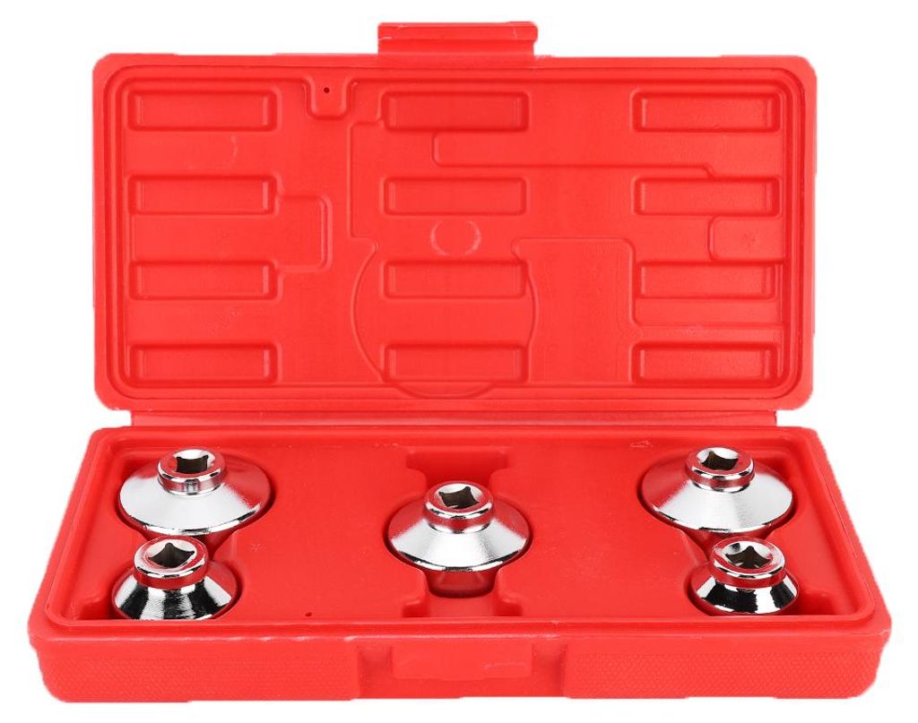 5-teiliges Universal-Ölfilter-Steckschlüssel-Set, Entfernungswerkzeug, Auto-Reparatur-Werkzeuge