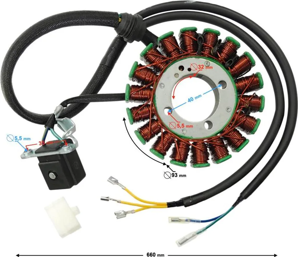 Stator d'Allumage Magnétique pour Barton GT 125 - Alternateur Moretti