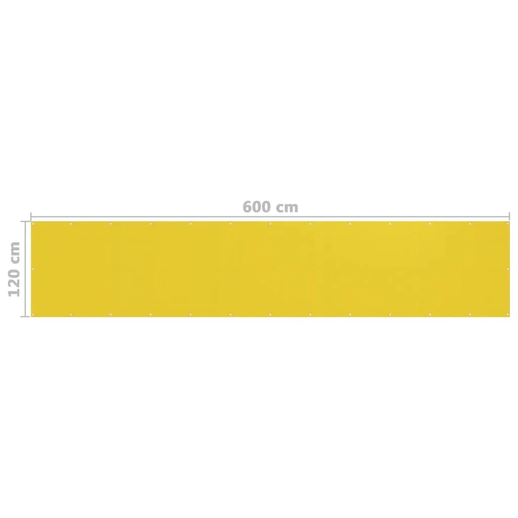 Telo Paravento Balcone Giallo vidaXL 1,2x6m | HDPE Resistente UV - 4