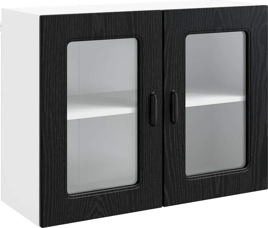 vidaXL Mobile Pensile Kalmar 80x31x60 cm Nero | Ottima Qualità-Prezzo