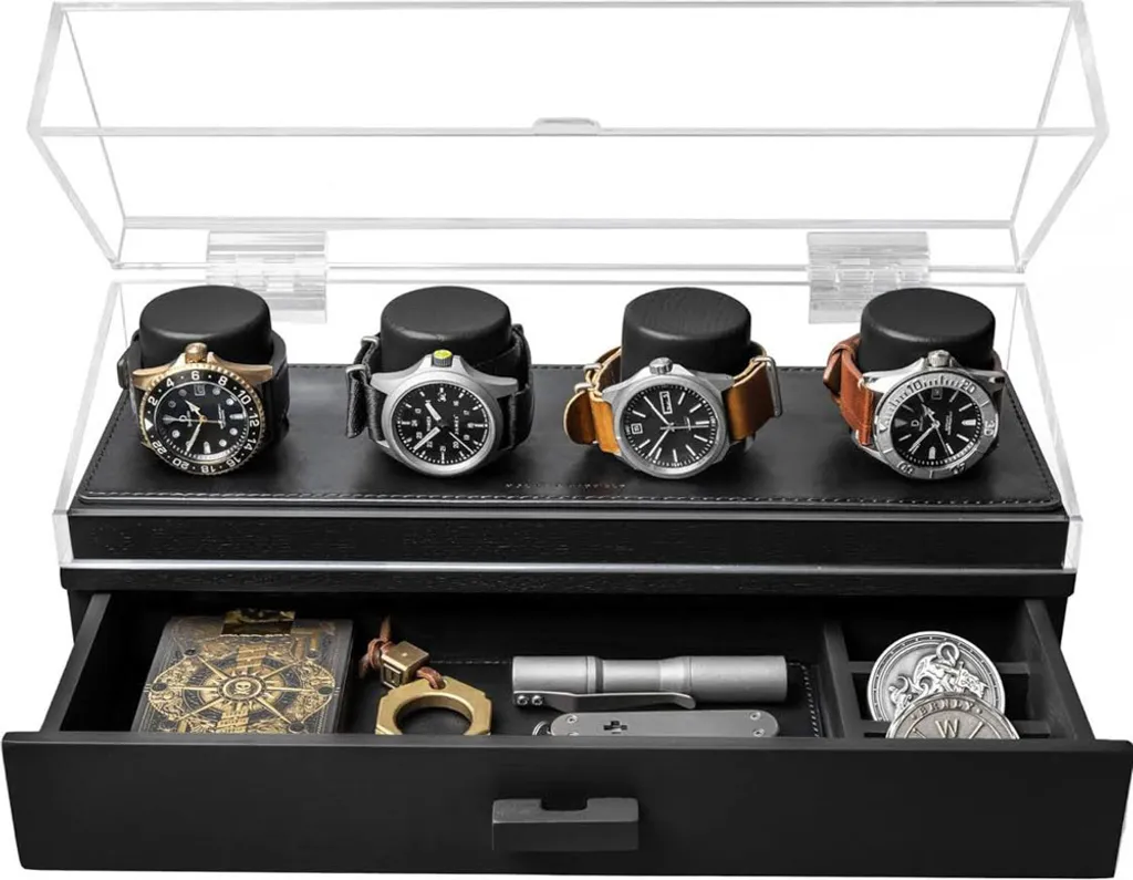 Scatola Porta Orologi Legno Watch Deck Pro: Regalo Papà e Marito