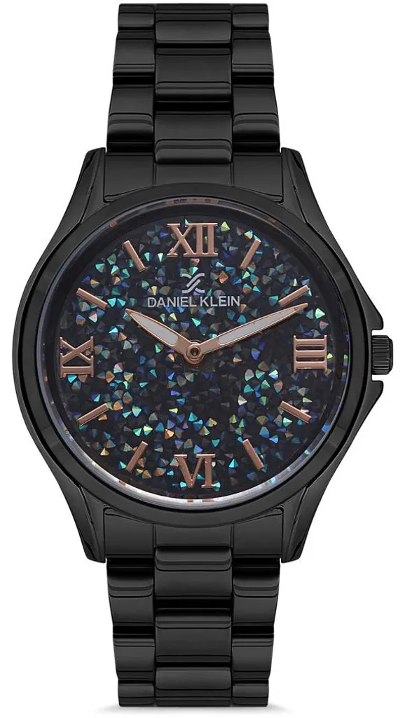 Montre analogique DK12528-6 pour homme avec cadran bleu et bracelet acier