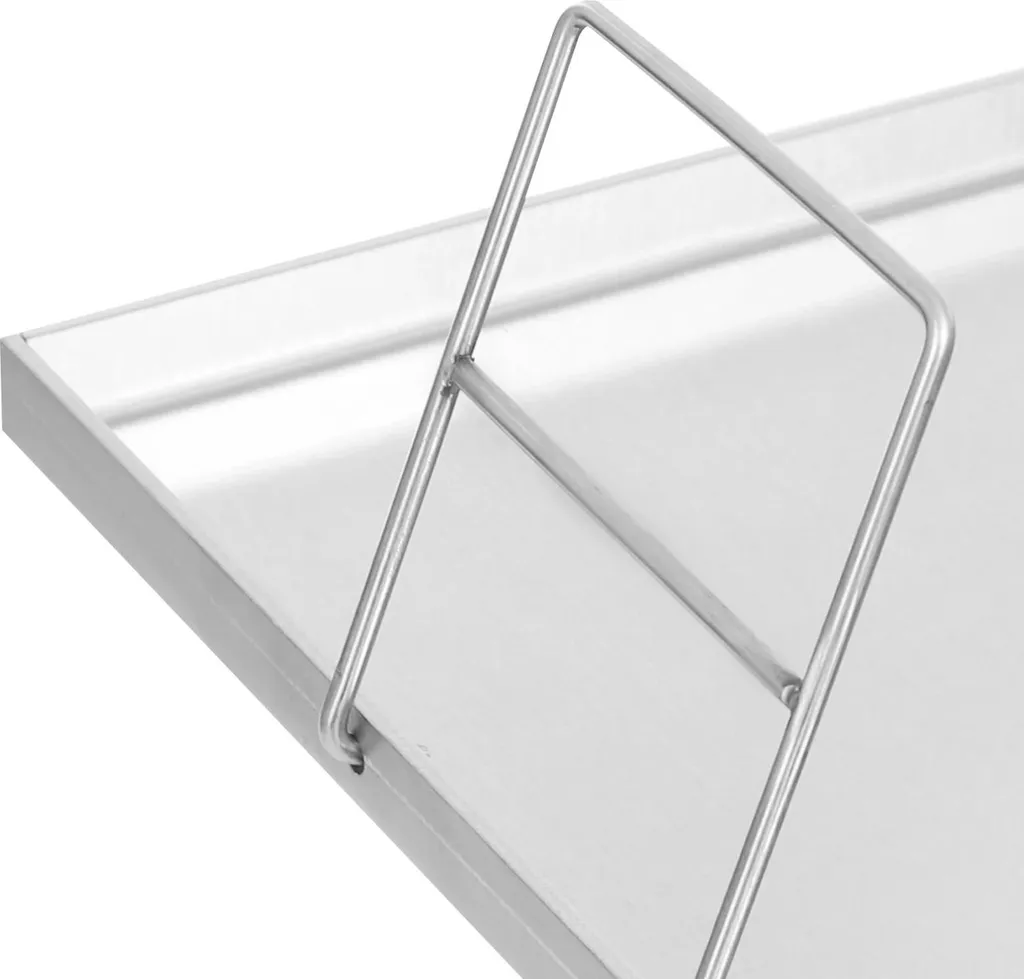 Plancha en Acier Inoxydable 45 x 34 cm à Bords Hauts et Surface Plane - 3