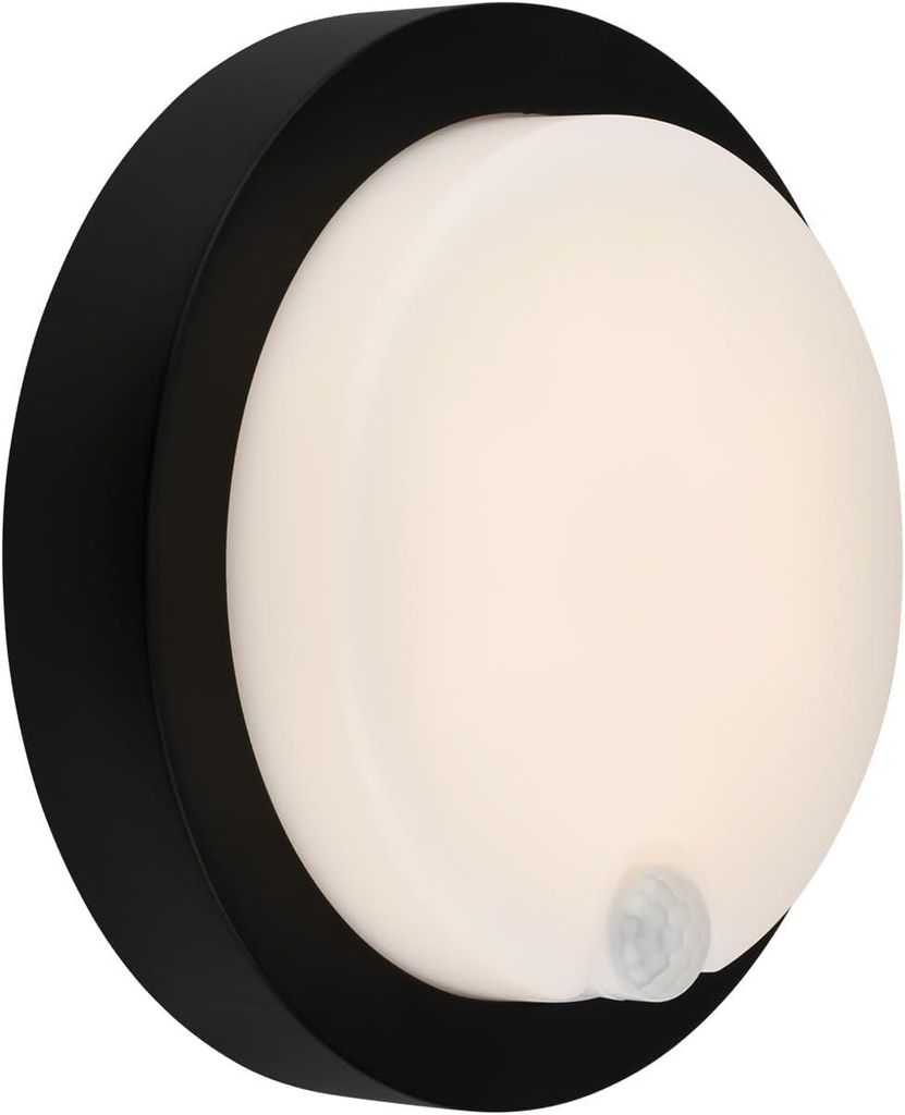 Lampada da parete a LED per esterni, sensore, nera, LED/4W Immagine del prodotto 