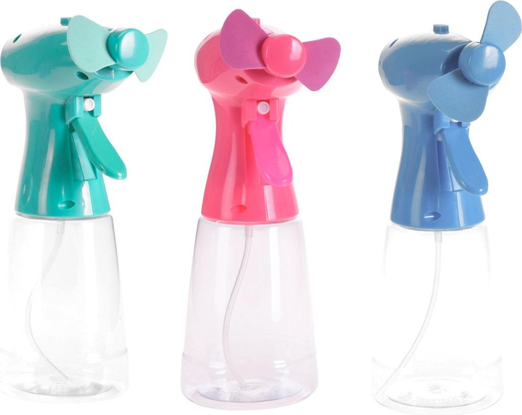 12 Stück Wassersprühventilator Miniventilator mit Wasserzerstäuber Handventilator Feinzerstäuber Sprühflasche Zerstäuber Sprühgerät Sprühv...