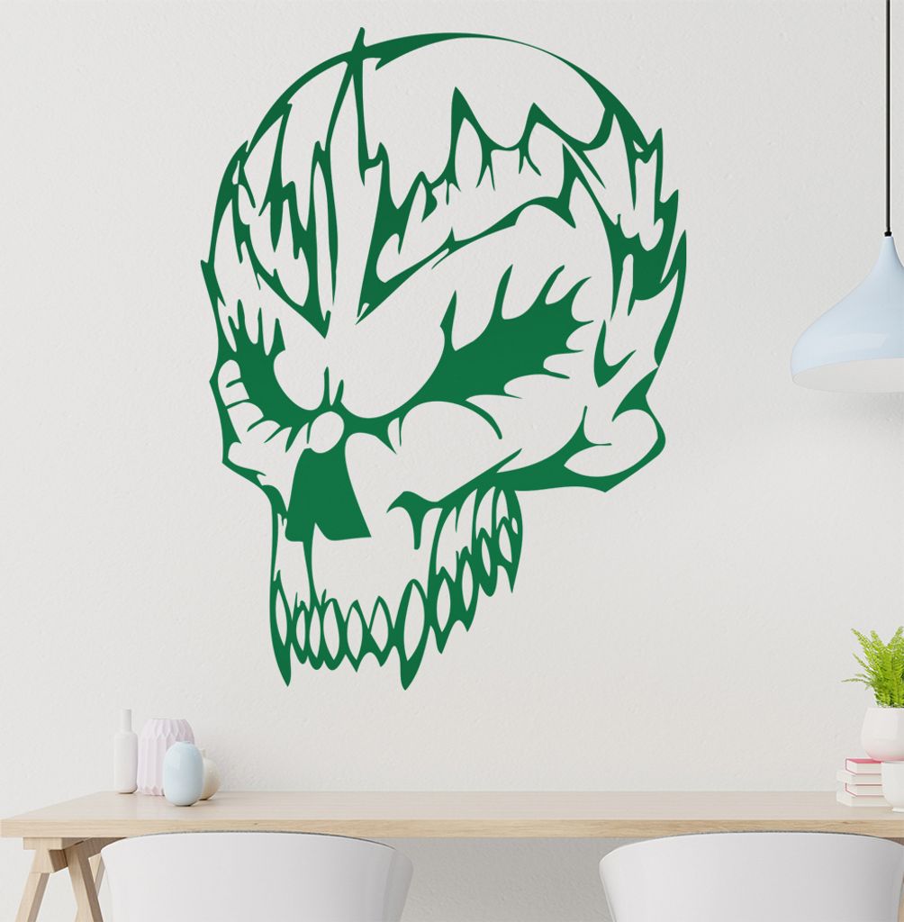 Skelettkönig Wandtattoo in 6 Größen - Wandaufkleber Wall Sticker - Dekoration, Küche, Wohnzimmer, Schlafzimmer, Badezimmer