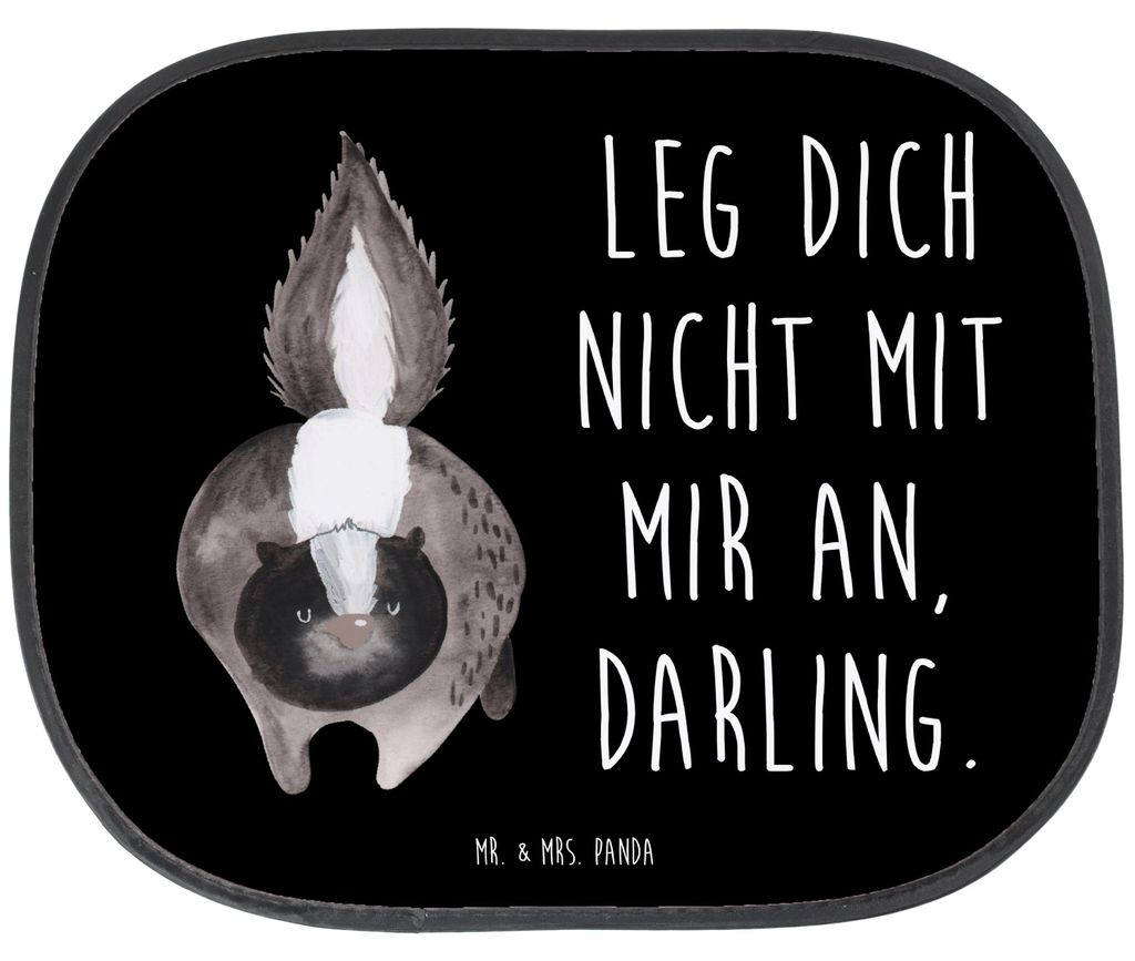 Mr. & Mrs. Panda Sonnenschutz Auto Stinktier Angriff - Schwarz - Geschenk, für, Wildtier, Drohung, hitzeschutz, Raubtier, wütend, Fürs, blendsch...