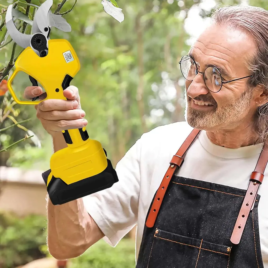 Cisaille de jardin électrique 40mm jaune pour taille précise sans fil - 11