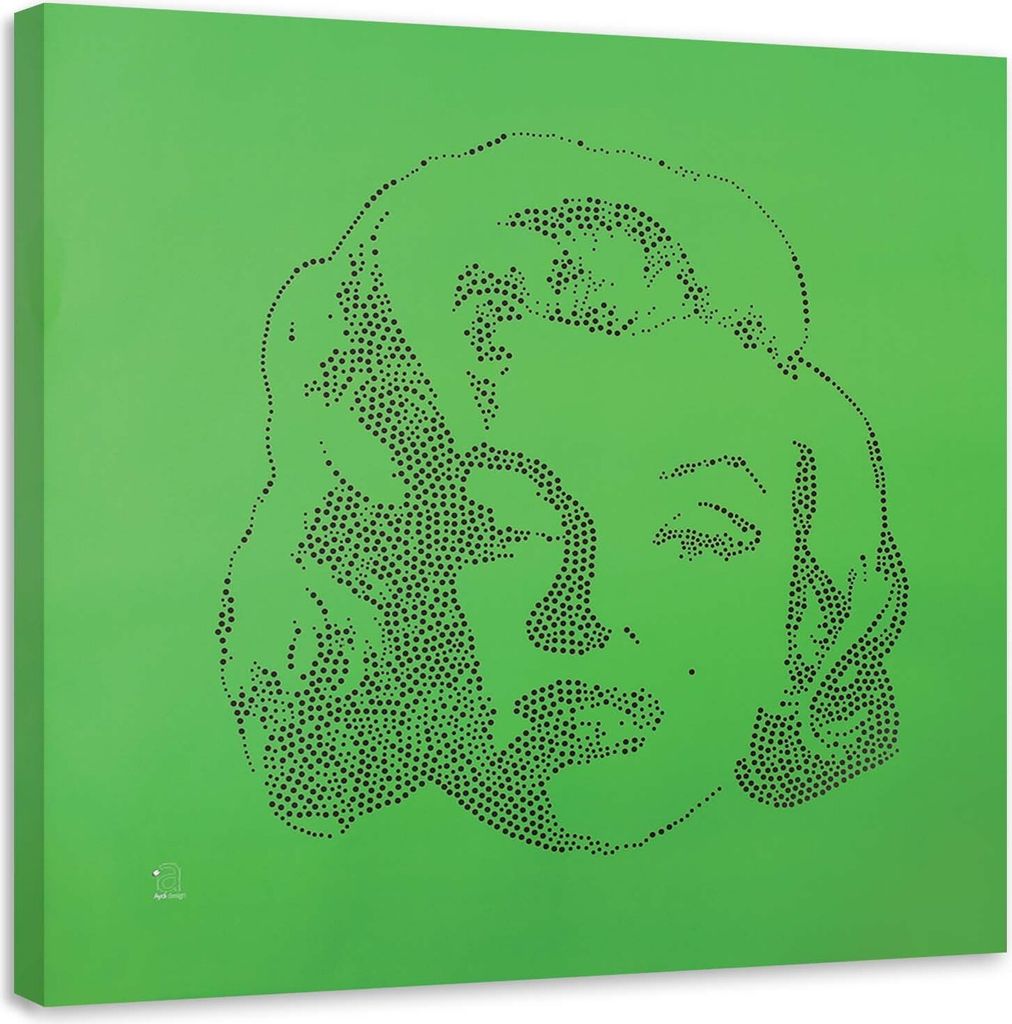 Leinwandbild marilyn monroe-figur 30x30 cm Feeby grün wandbild bereit zum aufhängen